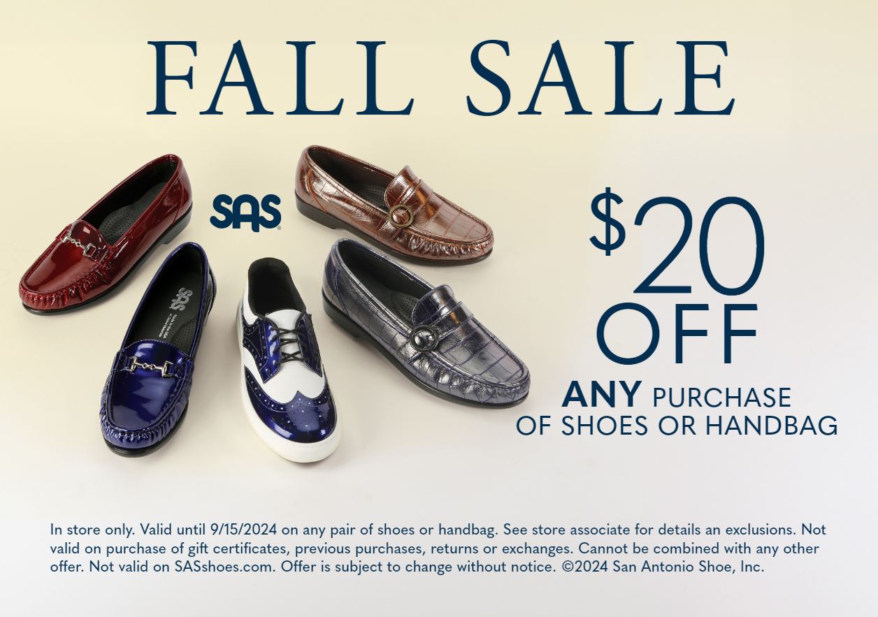 SAS Shoes Fall Sale Sunset Valley Village Shopping